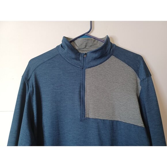 Walter Hagen Golf Polo Shirt 1/4 Zip Large Navy Blue Long Sleeve 11 Majors Men - Picture 2 of 6